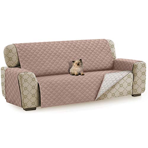 FREESOO Funda para Sofá 3 Plazas Funda Cubre Sofá Protector de Sofás para Perros Gatos Protector para Sofás Acolchado Reversible Cubierta para Sofa Antideslizante contra Mascotas Polvo y Manchas