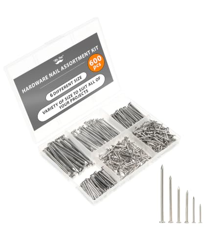 Image of Mr. Pen- Nail Assortment Kit, 600 pcs, 6 Sizes, Stainless Steel