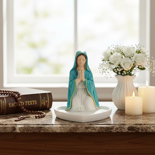Estatua Virgen María Porta Rosario de Resina 5.9 in miniatura 6