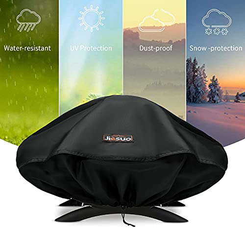 Image of Grill Cover for Weber Q Series, BBQ Cover for Weber Q1200, Q1000 and Q100 Series Portable Grill Accessories
