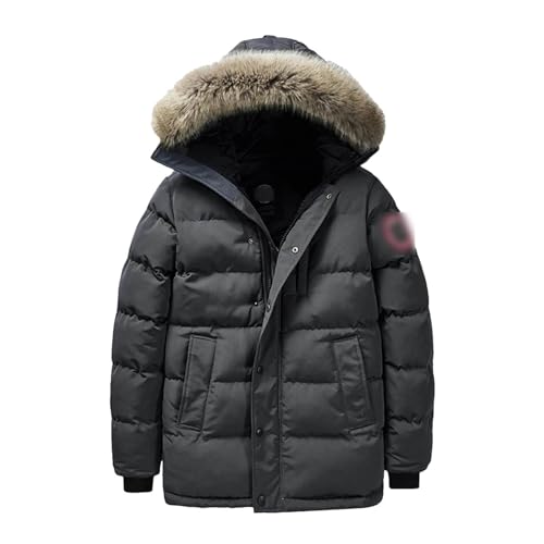 Parka décontracté chaud pour hommes affrontant le grand froid d'hiver en ville