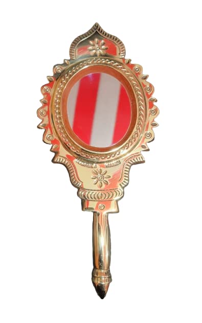 Buy ARANMULA HANDICRAFTS Authentic Aranmula Kannadi Bronze Mirror(Gold ...