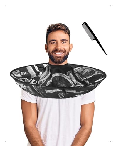 Capa de peluquería profesional impermeable con peine accesorio para cortar y teñir