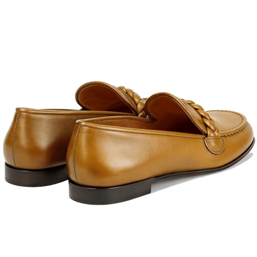 Image of MOOMMO Women Comfortable Suede Loafer Flats Round Closed Toe Slip On Penny Loafers Knitted Strap Oxford Loafer Shoes for Office Ladies Work Daily Casual Club Driver Flats Spring Elegant 4-11 M US