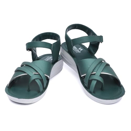 Image of Ango Women's Black Gladiator Sandals with Platform Sole, Strappy Design, Casual For Girls
