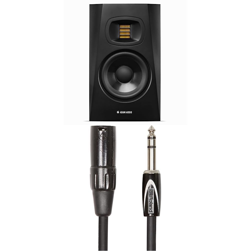 ADAM Audio T5V Studio Monitor Pair and Two XLR to TRS Cables