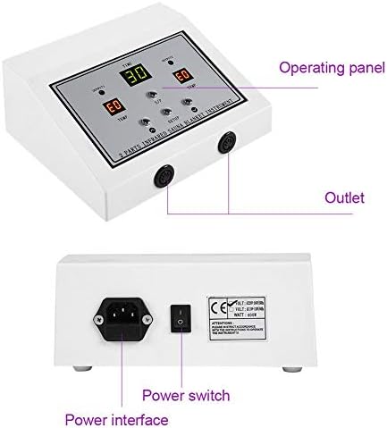2 Zone Far Infrared Sauna Heating Blanket, Safety-water Proof Steam Blanket, Body Shape Slimming Fitness Burning Fat Machine for Beauty Salon, Spa and Home Use(UK)