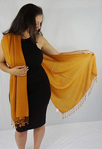 Cashmere Pashmina Group: Solid Pashmina Shawl, Scarf, Wrap & Stole(Regular Size) #TOP5