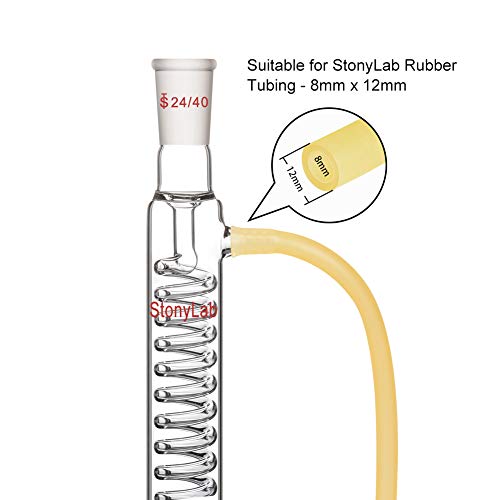 Condensatore Graham In Vetro Borosilicato - 500mm, Giunto 24/40, Per Laboratorio