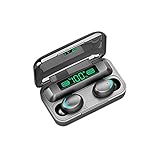 KKmoon F9-5 F9-5 TWS Wireless BT 5.0 Fones de ouvido de som estéreo carregáveis ​​Fone de ouvido à prova d'água com controle de toque compatível com Android/iOS/PC Tablet preto