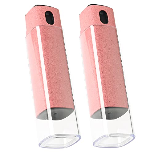CUIUD Touchscreen Screen Cleaner Kit 2 Pcs, Phone, Tablet and Car Screen Cleaner, Two in One Spray and Microfiber Cloth(2 Pack Pink)