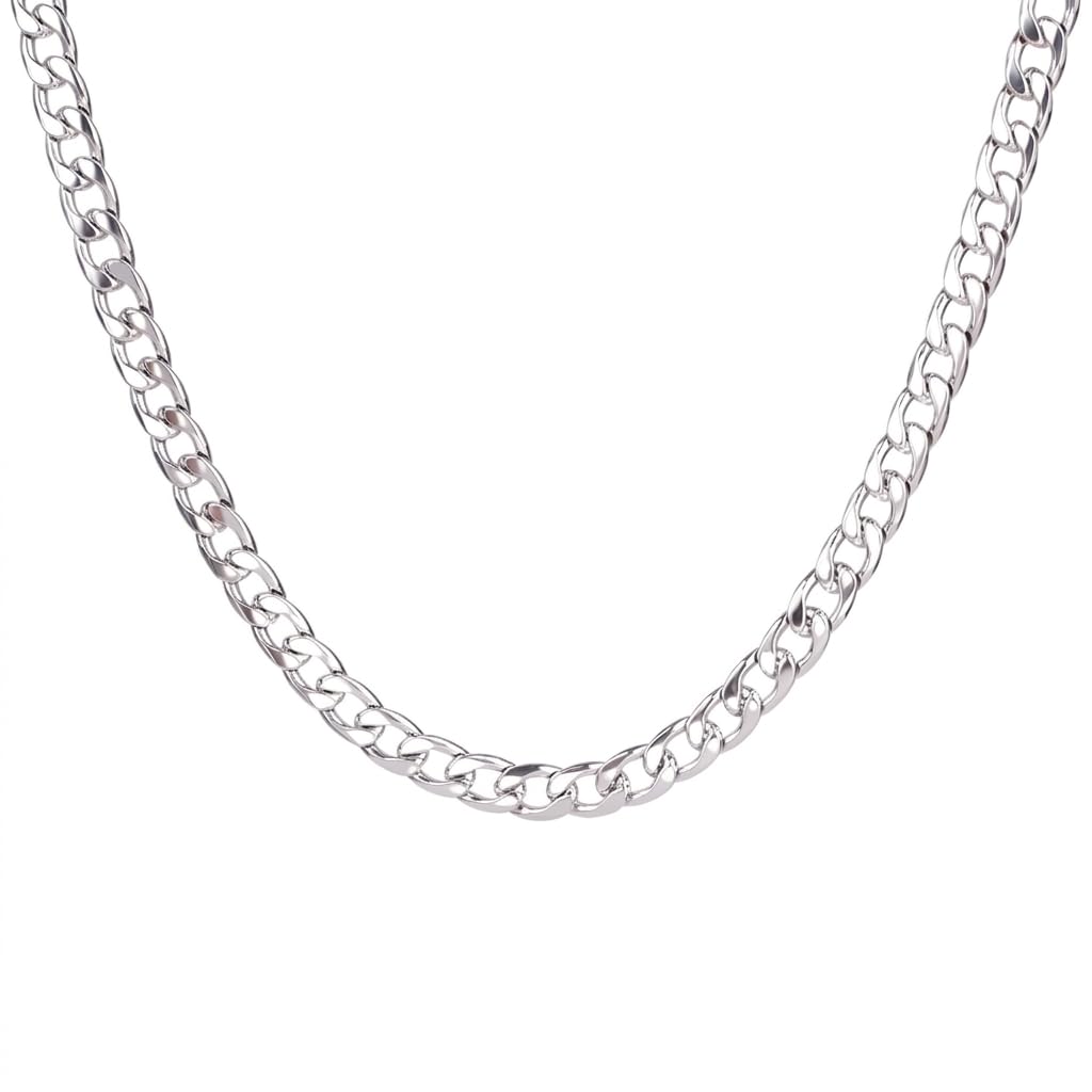 Alpha Punk Thick Neck Chain for Men & Boys | Stainless Steel | Long Necklace | Fancy & Stylish | Birthday Gift | Aesthetic Jewellery | Accessories for Everyday Wear-image-16