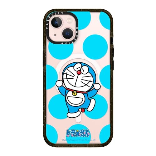 CASETiFY (P[XeBt@C) CpNgP[X iPhone 13 [Doraemon Co-Lab / 8.2tB[g̗ɑςی/MagsafeΉ] - _VOh - NAubN