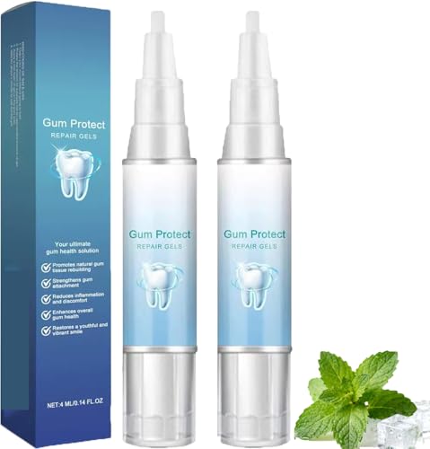 Gel reparador Gum Protect, gel blanqueador de dientes, tratamiento de encías, reparación y protección de la pasta de dientes, limpieza profunda de las encías, pluma blanqueadora instantánea para