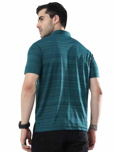 Image of STELLERS Men's Polo T-Shirt | Barcode Weave | Wrinkle Free | Soft and Feather Touch | Arid Play | Regular Fit
