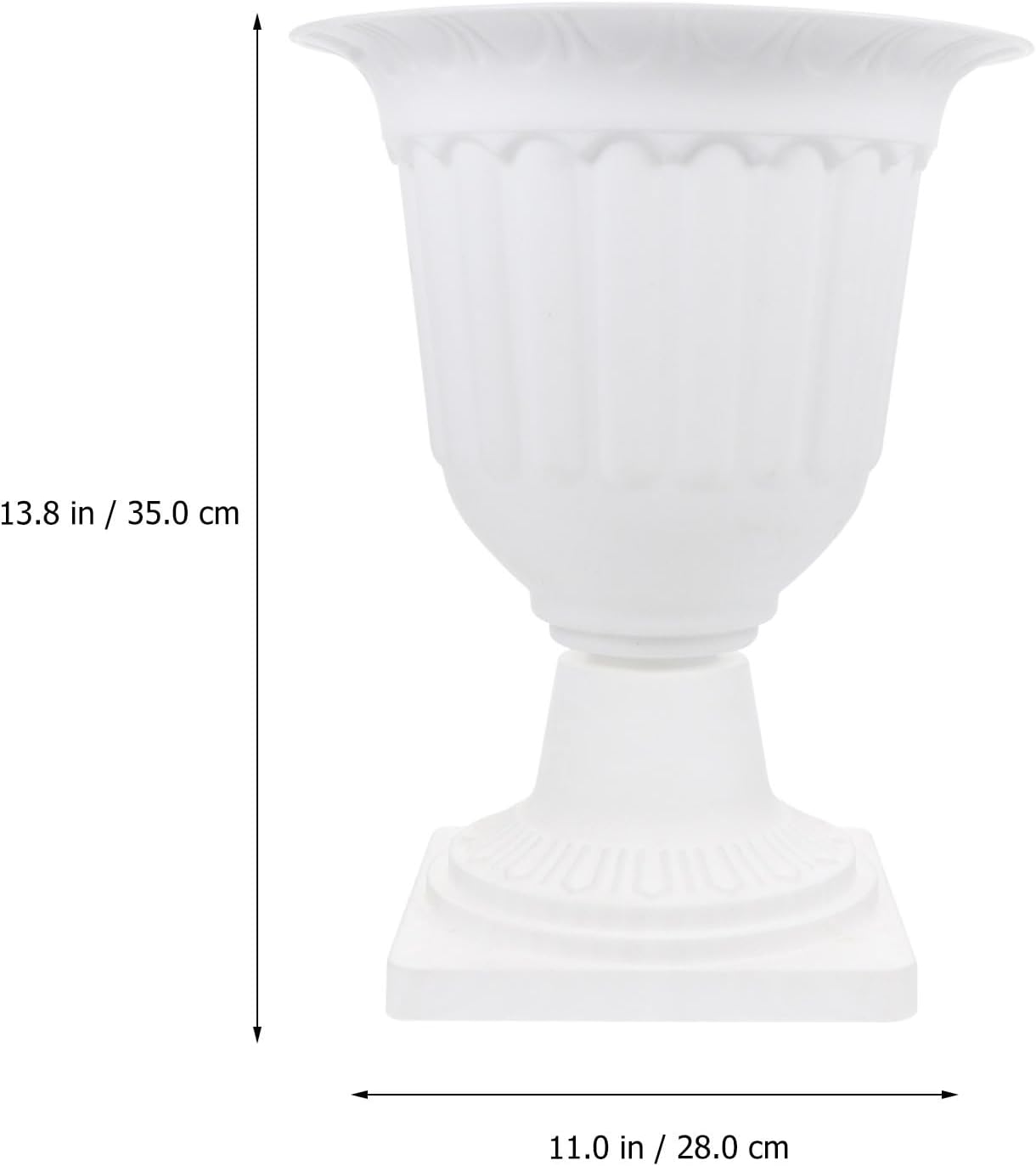 Vaguelly 2pcs Urn Flower Pots Tall Planter White Grecian Urn Planter Decorative Urn Planter Traditional Front Porch Garden Flowerpots