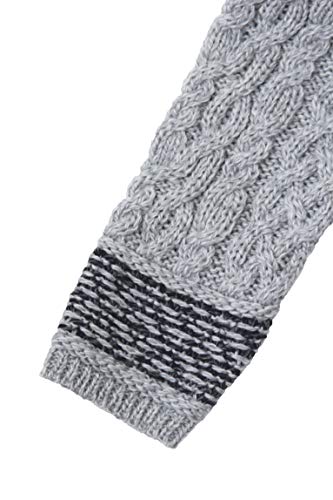 Aran Crafts Women's Soft Irish Fairisle Hood Sweater, 100% Merino Wool, Authentic & Traditional, Fisherman Sweater-Style Knit, Made In Ireland, Hd5069-Sm-Sgry #TOP5