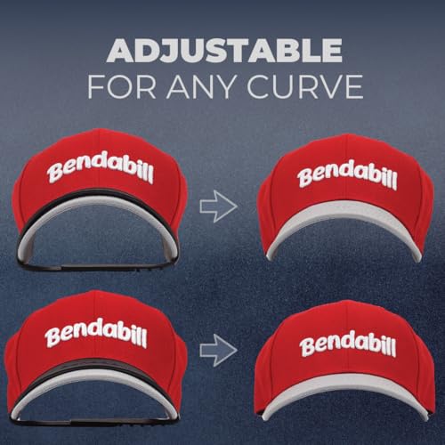 Bendabill Hat Bill Bender (2 Pack) Perfect Hat Bending Strap, Conveniently Shape Your Hat To Your Liking, Hat Curving Tool, Brim Curver, Steaming Optional (Black) by Bendabill - Used condition - Image 2