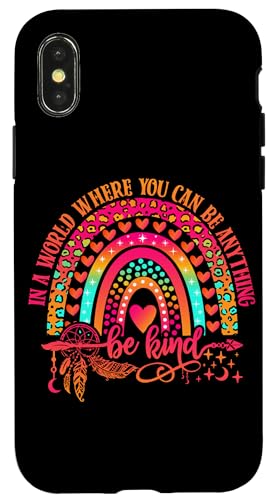 Carcasa para iPhone X/XS In A World Where You Can Be Anything Be Kind Gifts Día de la Unidad