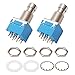 JIUWU Electric Guitar 3PDT Effects Stomp Foot Pedal Switch True Bypass with Solder Terminals Pack of 2