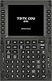 SYDYSOSO Cockpit Simulator 737X CDU Flight Simulator Control Display Unit – 1:1 CNC Aluminum Hardware, Real Silicone Keys, Full-Color Display, USB-C Plug-and-Play
