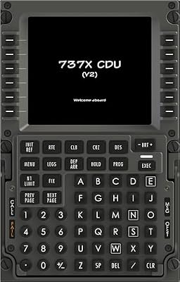 SYDYSOSO Cockpit Simulator 737X CDU Flight Simulator Control Display Unit – 1:1 CNC Aluminum Hardware, Real Silicone Keys, Full-Color Display, USB-C Plug-and-Play