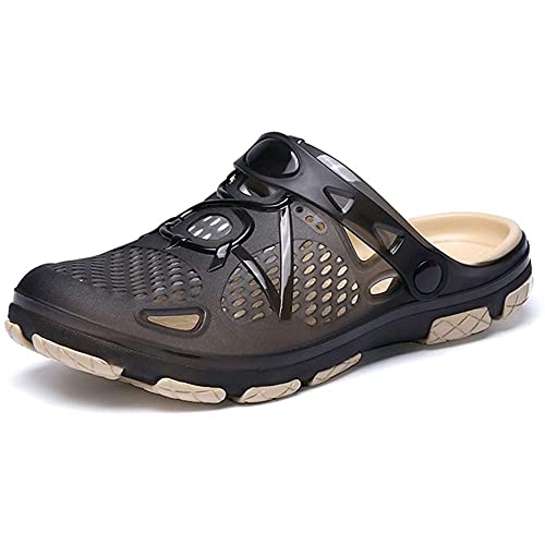 Imagen de Hitmars Zuecos Sanitarios Hombre Chanclas Zapatillas Casa Piscina Zapatos Pantuflas Sandalias Verano Negro EU 47
