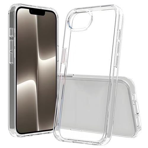 TENOC Phone Case Compatible with iPhone 16e & iPhone 17e Clear Case Shockproof Protective Bumper Slim Cover for 6.1 Inch