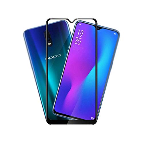 Image of Screen Protector for Oppo R17 / Oppo R17 Pro (Black) Tempered Glass Edge-to-Edge 6D Screen Guard With Installation Kit