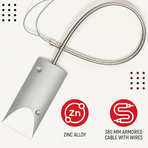 Image of Garage Door Magnetic Contact Sensor, Wired Normally Closed NC Magnetic Switch with Adjustable L Bracket, Heavy Duty Zinc Alloy Contact for Roller Shutter Doors, Alarm and Automation Systems