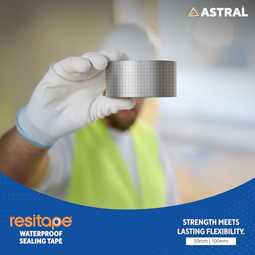 Image of RESITAPE Astral Butyl Waterproof Aluminium Tape | Heavy-Duty & Super Strong | Ideal for Roof Leakage, Cracks & Gap Sealing | High Temperature Resistant | 5M x 50MM