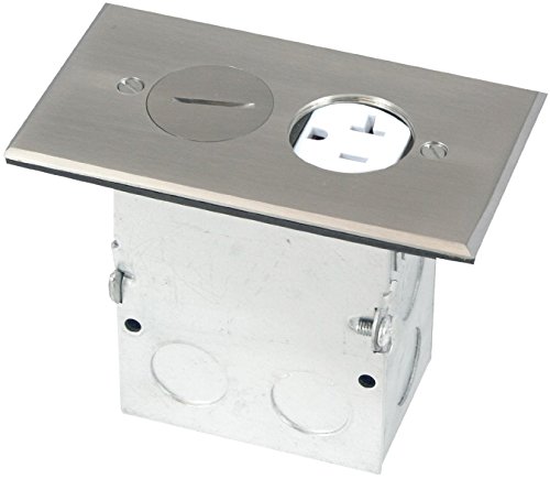 Enerlites Screw Cap Cover Floor Box Kit, 5” X 2.87” 1-Gang, 20A Tamper-Weather Resistant Duplex Receptacle Outlet, Watertight Gasket, Corrosive Resistant, Ul Listed, 975506-Ss, Stainless Steel #TOP7