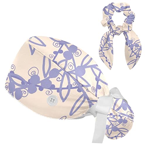 Bonnet de travail avec nœud et bandeau absorbant, taille unique couleur 8
