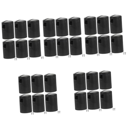 BESPORTBLE 5 Sätze Kappen Für Trampolinstangen Trampolinteile Trampolin-pad Trampolinpfähle Trampolinabdeckung Trampolinleiter Bausatz Trampolin-ankerset Plane Hebel Black Legierung