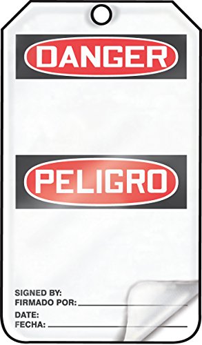 Tag de sécurité bilingue pour la prévention des risques en atelier