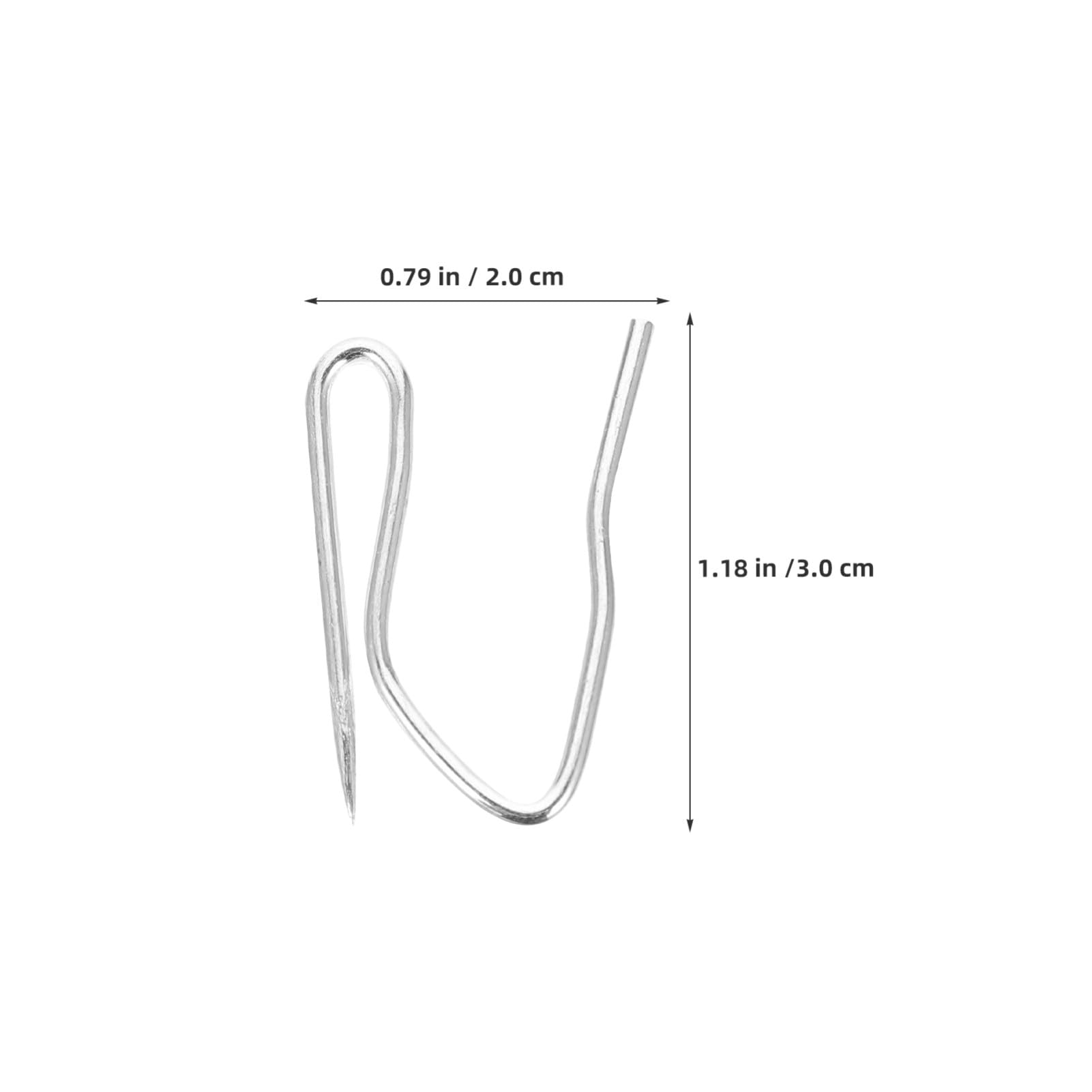 500 Stück Schwere Metall Vorhanghaken mit Clips Robuste Drapery Pin Hooks für Vertikale Jalousien Faltenvorhänge und Gardinen Vielseitige Fenster Duschvorhanghalterung Einfache