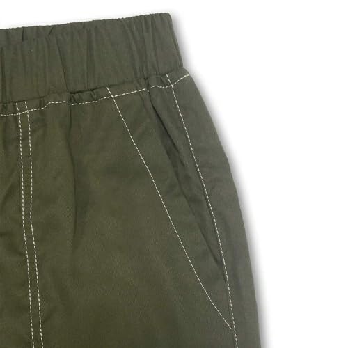 Men's High Waisted Baggy Cargo Pants Wide Leg Denim Cargo Hiking Pants Vintage Contrast Stitching Workout Trousers4