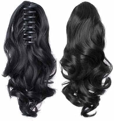 Effortless Elegance 20-Inch Wavy Claw Clip Ponytail Hair Extension for Women | Instant Volume & Length | Natural Look Synthetic Fiber | Easy to Wear | Black Hairpiece for Everyday Glamour-image-29