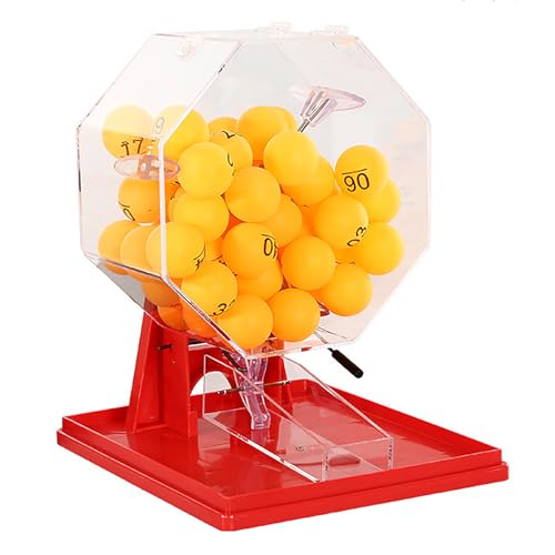 Máquina de lotería de manivela, jaula de bingo acrílica para selección de números aleatorios, perfecta para juegos de grupo y diversión familiar