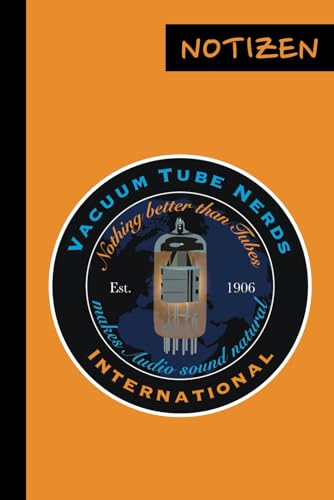Notizbuch - Vacuum Tube Nerds: Phantasie-Abzeichen Vacuum Tube Nerds International, liniertes Papier