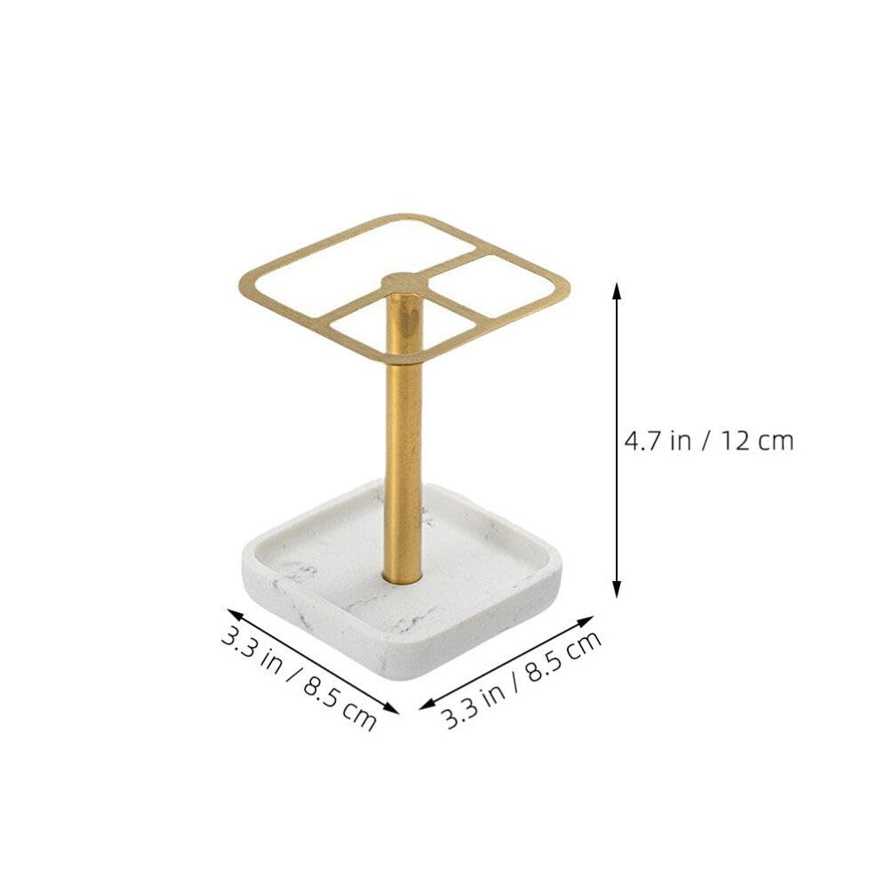 Porta Spazzolini Elettrico da Appoggio in Acciaio Inox 304 Oro | Design Multifunzione, Bordi Arrotondati, Struttura Stabile in Resina, 1 Pezzo