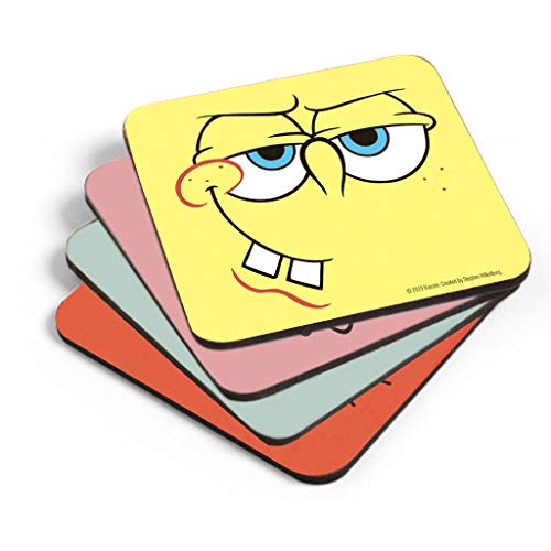 Image of SpongeBob SquarePants Character Coasters - Set of 4 - Officially Licensed