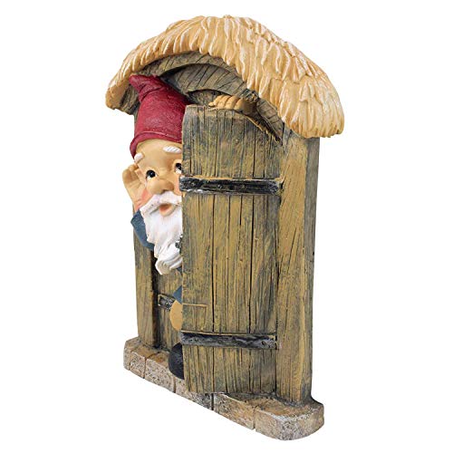 Design Toscano Ql4281 Statue-Knothole Welcome Tree Door-Fairy Garden-Gnome Village, Multicolored #TOP4