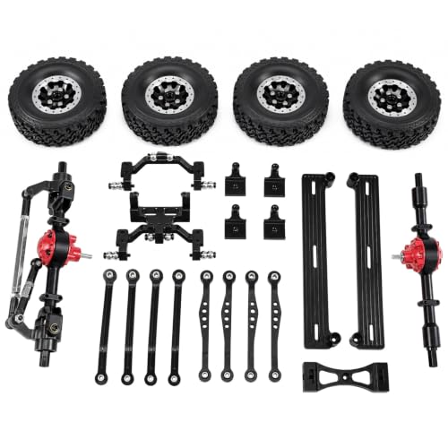 Kit de ejes de aleación Qianly con sistema de dirección y suspensión de metal negro