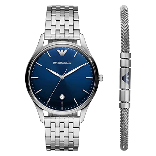EMPORIO ARMANI Men Quartz 3 Pointer con braccialetto AR80048
