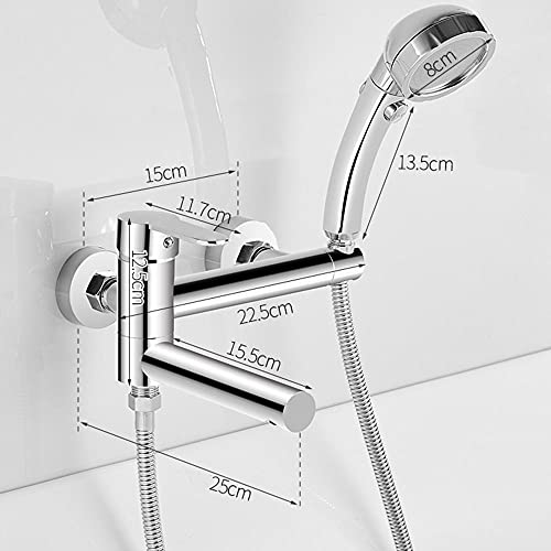 Robinet mitigeur bain-douche multi-modes en laiton avec contrôle précis chaud et froid