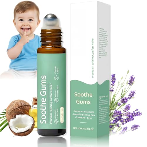 Teething Roller Oils All-Natural Roll-On for Relieving Gum Discomfort with Essential Oils Mild Teething Roller