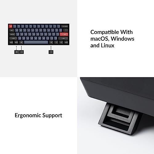 Image of Keychron K12 Pro Custom Wireless /Wired Mechanical Keyboard QMK /VIA Programmable Macro with Hot-Swappable Keychron K Pro Brown Switch 60% Compact Layout RGB Backlit Compatible with Mac Windows Linux