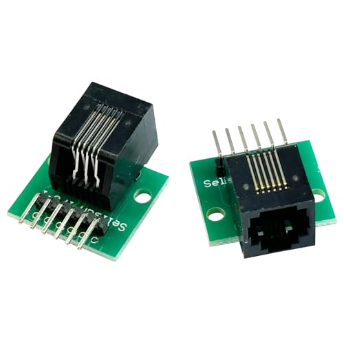 Conector RJ11 hembra con placa PCB 2 piezas miniatura 3