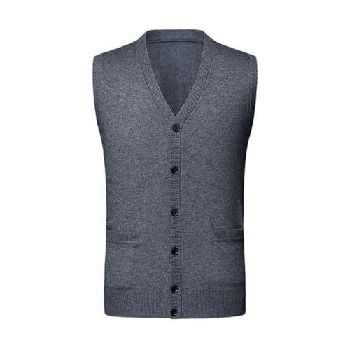 Men's V Neck Knit Wool Sweater Vest Fall Winter Christmas Sleeveless Casual Waistcoat4